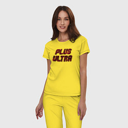 Пижама хлопковая женская PLUS ULTRA, цвет: желтый — фото 2