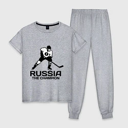 Женская пижама Russia: Hockey Champion