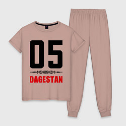 Пижама хлопковая женская 05 Dagestan, цвет: пыльно-розовый