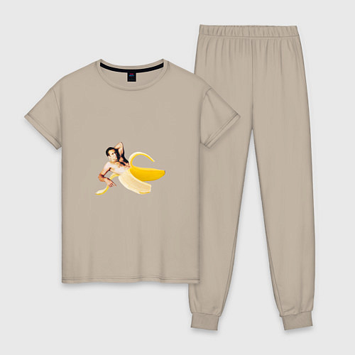Женская пижама Николас Кейдж в банане / Миндальный – фото 1
