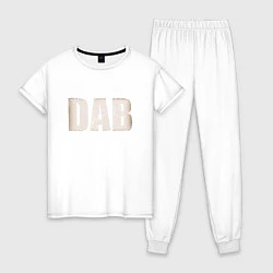 Пижама хлопковая женская DAB, цвет: белый