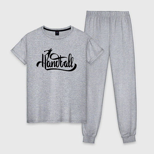Женская пижама Handball lettering / Меланж – фото 1