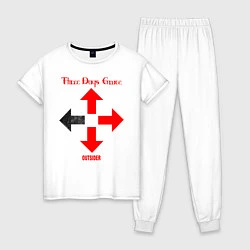 Пижама хлопковая женская Three Days Grace, цвет: белый