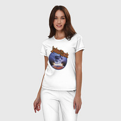 Пижама хлопковая женская Juda Priest, цвет: белый — фото 2