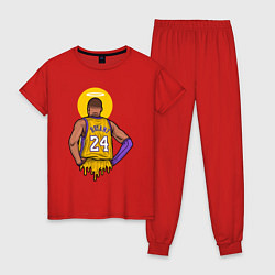 Пижама хлопковая женская Kobe Bryant 24, цвет: красный