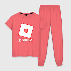 Пижама хлопковая женская ROBLOX, цвет: коралловый