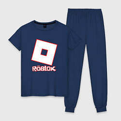 Пижама хлопковая женская ROBLOX, цвет: тёмно-синий