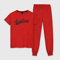 Пижама хлопковая женская West Coast Customs, цвет: красный