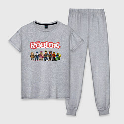 Пижама хлопковая женская ROBLOX, цвет: меланж