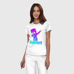 Пижама хлопковая женская FORTNITE X MARSHMELLO, цвет: белый — фото 2