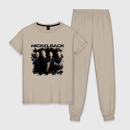 Женская пижама Nickelback / Миндальный – фото 1