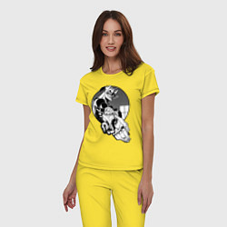 Пижама хлопковая женская Дзюдзо, цвет: желтый — фото 2