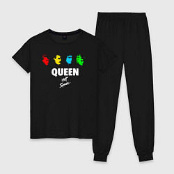 Пижама хлопковая женская Queen, цвет: черный