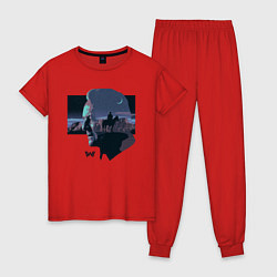 Пижама хлопковая женская Westworld, цвет: красный