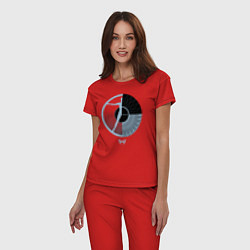 Пижама хлопковая женская Westworld, цвет: красный — фото 2