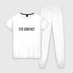 Пижама хлопковая женская EYE CONTACT, цвет: белый