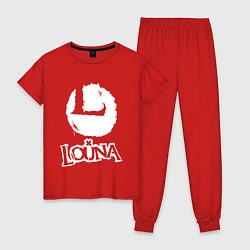 Пижама хлопковая женская Louna, цвет: красный
