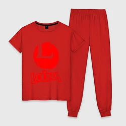 Пижама хлопковая женская Louna, цвет: красный