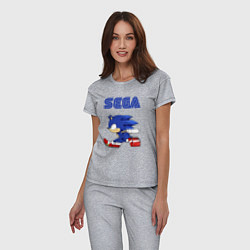 Пижама хлопковая женская SEGA, цвет: меланж — фото 2