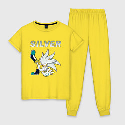 Пижама хлопковая женская SONIC Silver, цвет: желтый