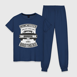 Пижама хлопковая женская Impala Winchesters, цвет: тёмно-синий