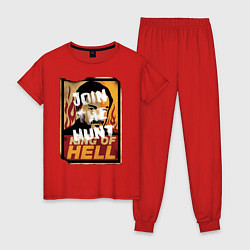 Пижама хлопковая женская King Of Hell, цвет: красный