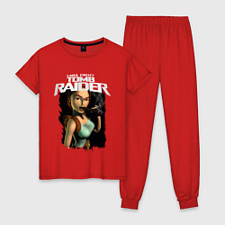 Пижама хлопковая женская TOMB RAIDER, цвет: красный