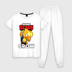 Пижама хлопковая женская BRAWL STARS CROW PHOENIX, цвет: белый
