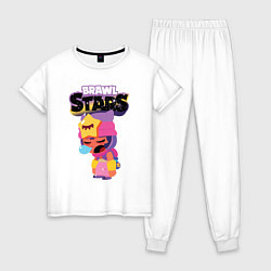 Пижама хлопковая женская Sandy Brawl Stars, цвет: белый
