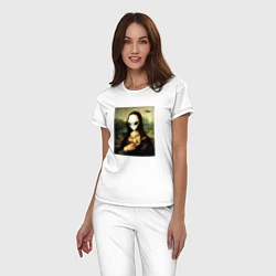Пижама хлопковая женская Mona Lisa, цвет: белый — фото 2