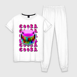 Пижама хлопковая женская 6IX9INE- GOOBA, цвет: белый