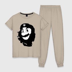 Пижама хлопковая женская Che Mario, цвет: миндальный