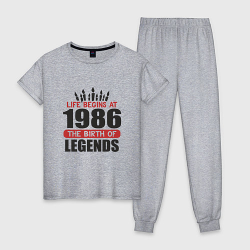Женская пижама 1986 - рождение легенды / Меланж – фото 1