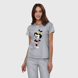 Пижама хлопковая женская Дот Уорнер Animaniacs, цвет: меланж — фото 2