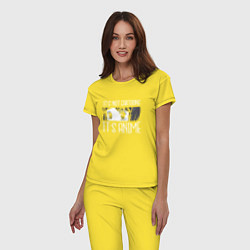 Пижама хлопковая женская Это не мультики, это аниме, цвет: желтый — фото 2