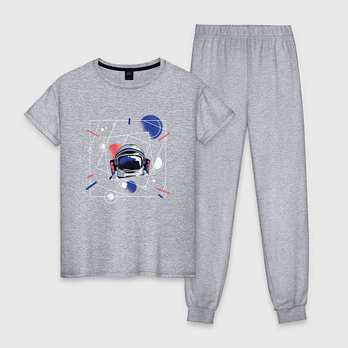 Женская пижама Астронавт во вселенной / Меланж – фото 1