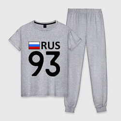Пижама хлопковая женская RUS 93, цвет: меланж