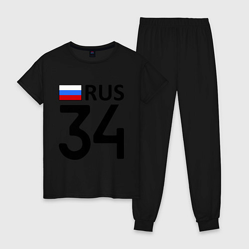 Женская пижама RUS 34 / Черный – фото 1