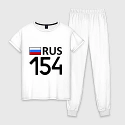 Пижама хлопковая женская RUS 154, цвет: белый