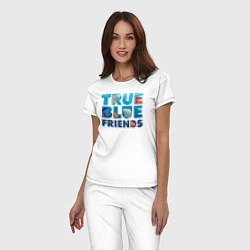 Пижама хлопковая женская True Blue Friends, цвет: белый — фото 2