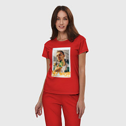 Пижама хлопковая женская Max Barskih цвета красный — фото 2