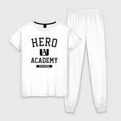 Пижама хлопковая женская Моя геройская академия, цвет: белый