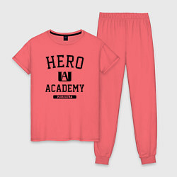 Пижама хлопковая женская Моя геройская академия, цвет: коралловый