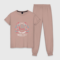 Пижама хлопковая женская SPICE RAMEN DESTINY 2, цвет: пыльно-розовый