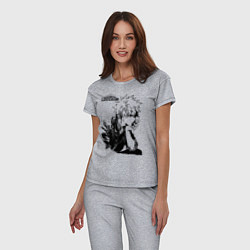 Пижама хлопковая женская Моя геройская академия, цвет: меланж — фото 2