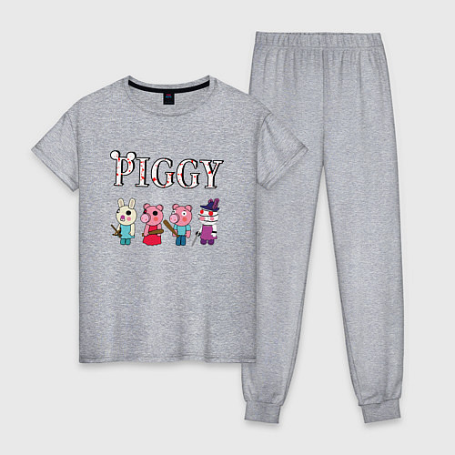Женская пижама ROBLOX PIGGY / Меланж – фото 1