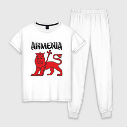 Пижама хлопковая женская Армения, цвет: белый