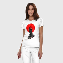 Пижама хлопковая женская Samurai, цвет: белый — фото 2