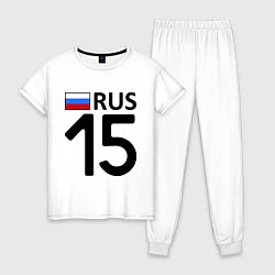 Пижама хлопковая женская RUS 15, цвет: белый