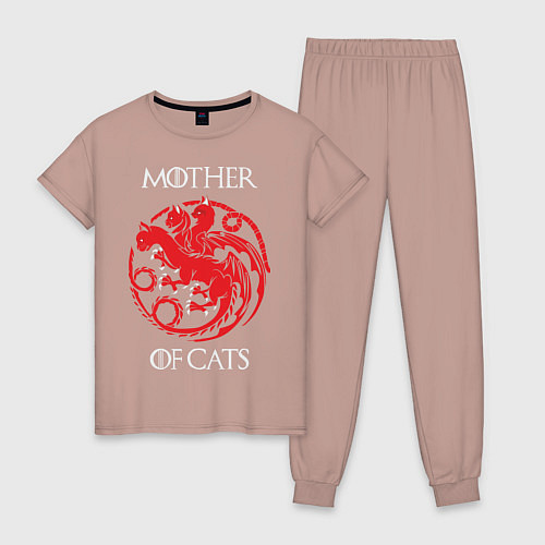 Женская пижама Мать Котов / Пыльно-розовый – фото 1